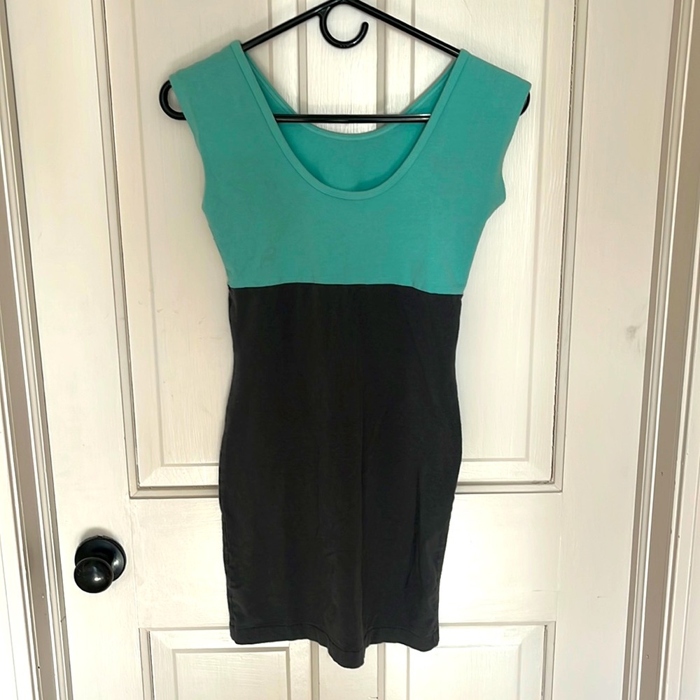 American apparel body on dress grey and blue small